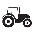 Tractor icon or sign isolated on white background. Transportation flat icon. Vector illustration Royalty Free Stock Photo